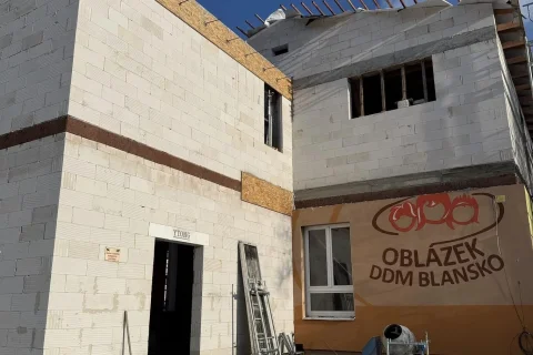 Budova Senzára v Blansku během rekonstrukce. Foto: Město Blansko.
